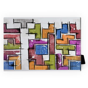 Tetris Sketches Desktop Canvas Desktop Canvas 18 x 13cm Clock Canvas