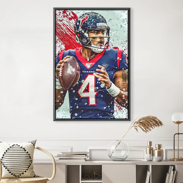 Texans Football Canvas Art 30 x 45cm / Unframed Canvas Print Clock Canvas