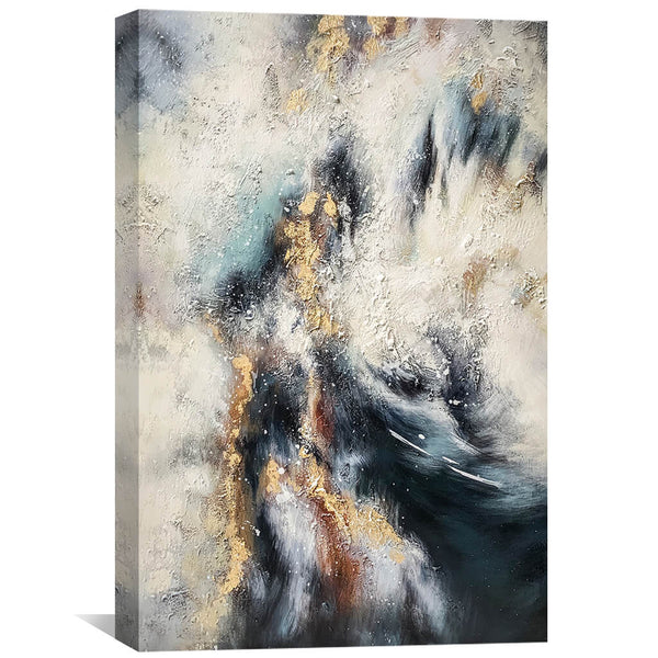 Textured Abstract Oil Painting Oil Clock Canvas