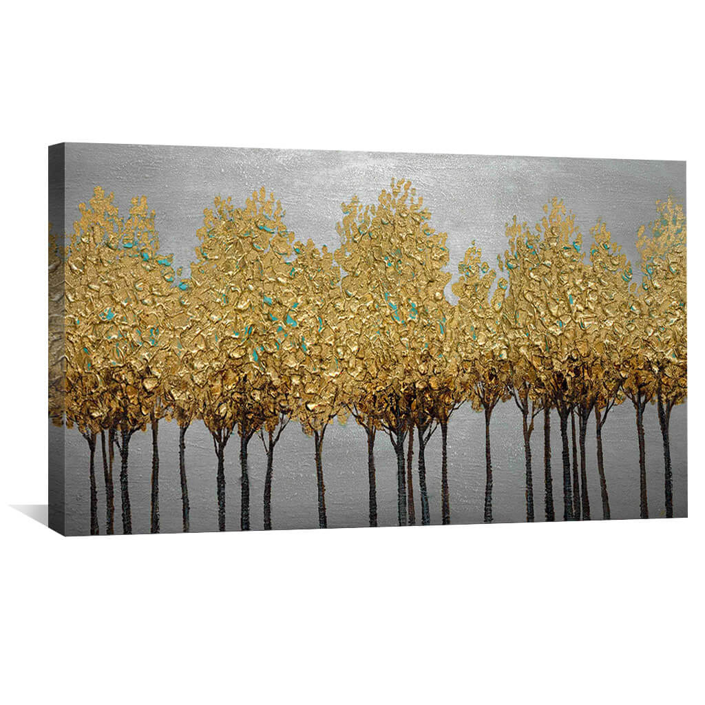 Textured Golden Leaves Oil Painting product thumbnail