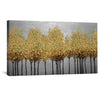 Textured Golden Leaves Oil Painting Oil Clock Canvas