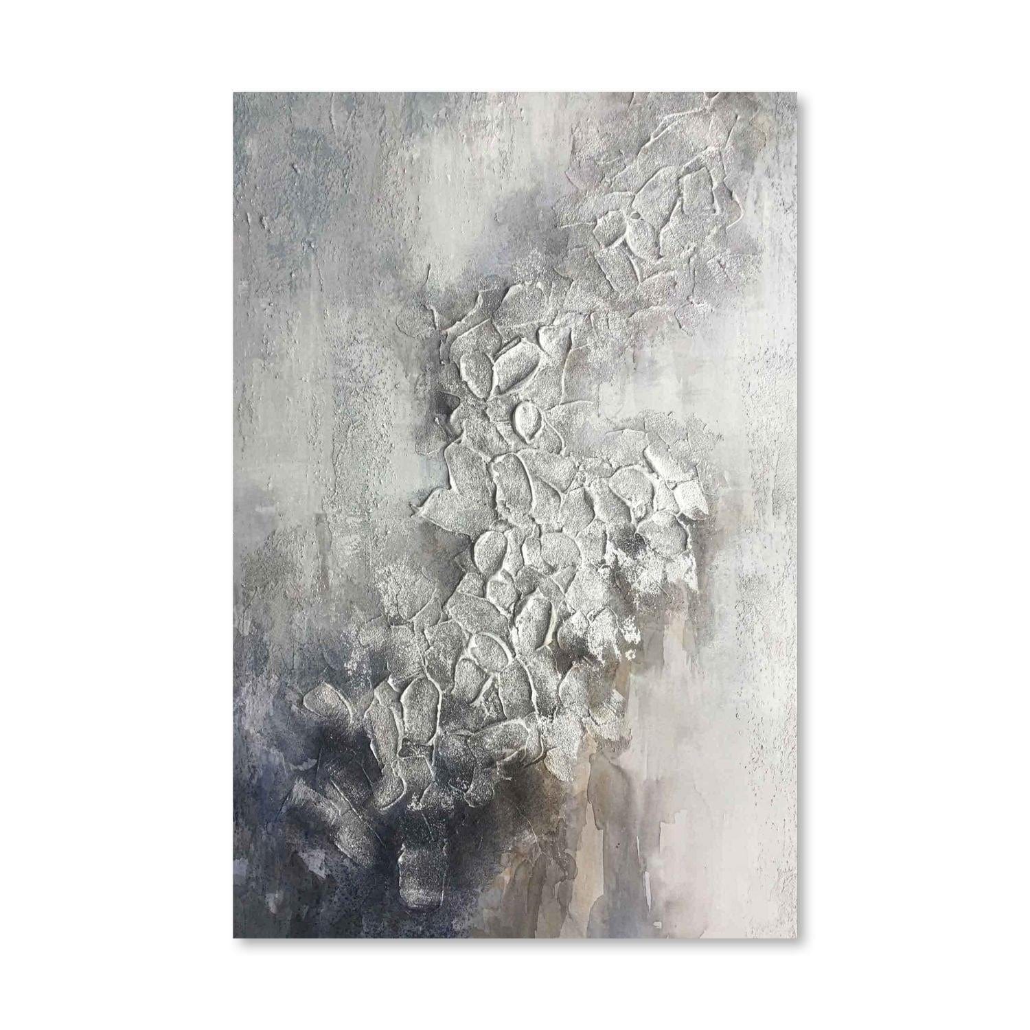 Textured Gradiant Oil Painting Oil Clock Canvas