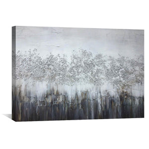 Textured Grey Oil Painting Oil Clock Canvas