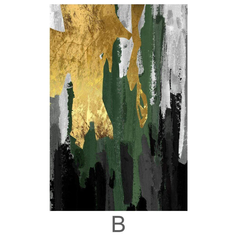 The Abstract Curtain Canvas Art B / 40 x 50cm / Standard Gallery Wrap Clock Canvas