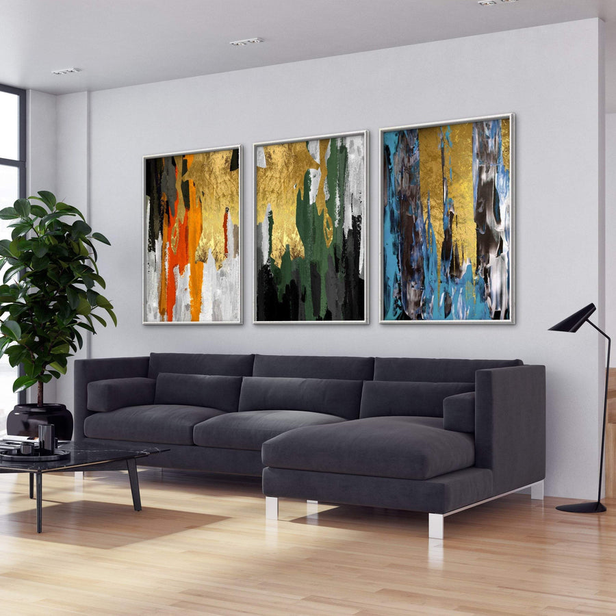 The Abstract Curtain Canvas Art Clock Canvas