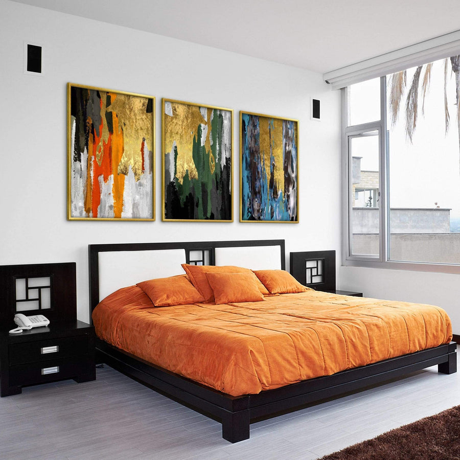 The Abstract Curtain Canvas Art Clock Canvas