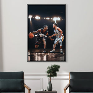 The Answer vs. The Shooter Canvas Art Clock Canvas