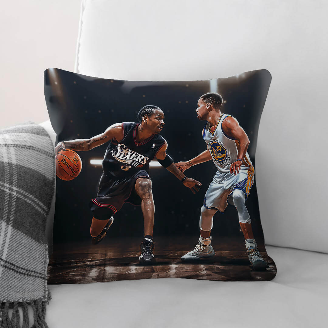 The Answer vs The Shooter Cushion 45 x 45cm Clock Canvas