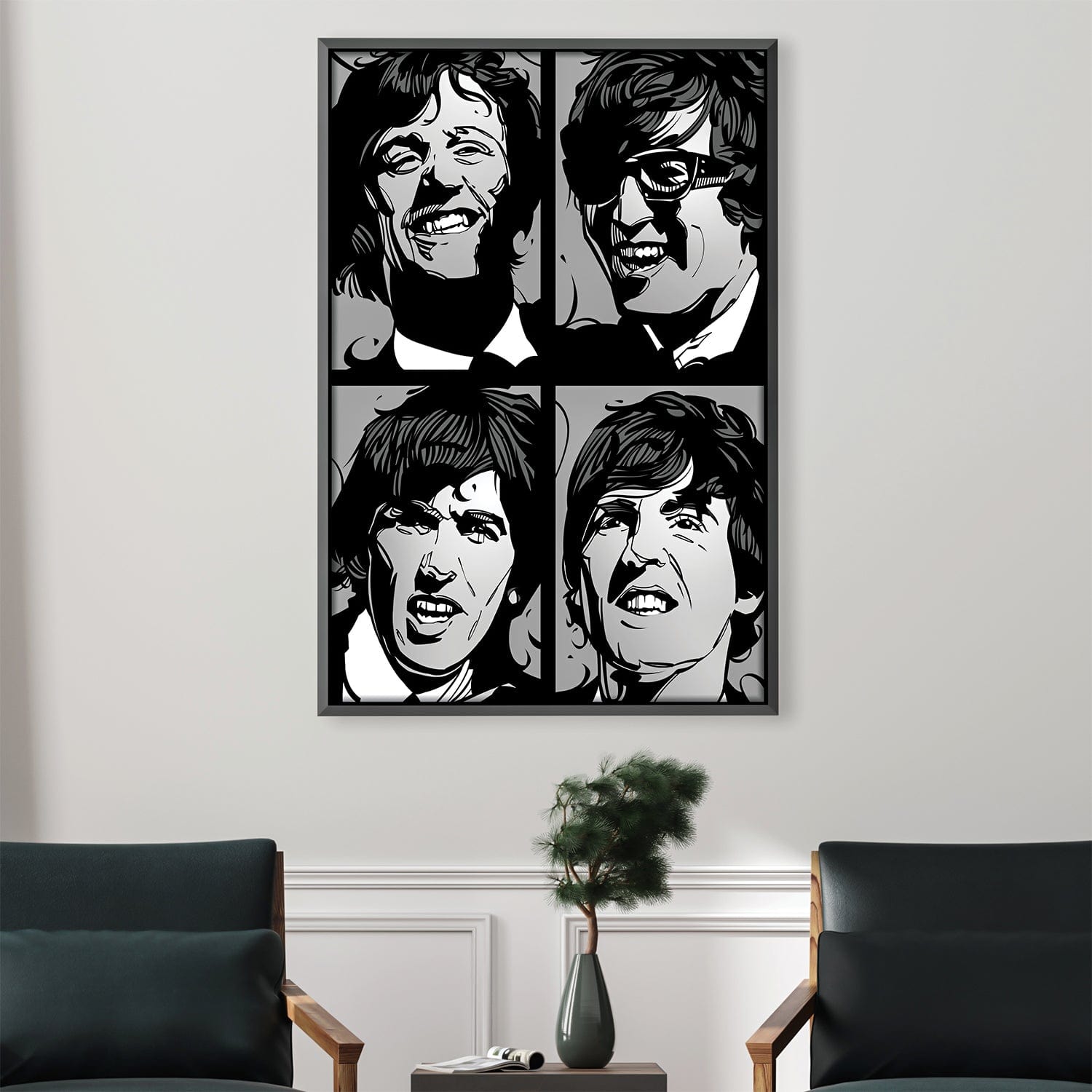 The Beatles Black and White Canvas product thumbnail