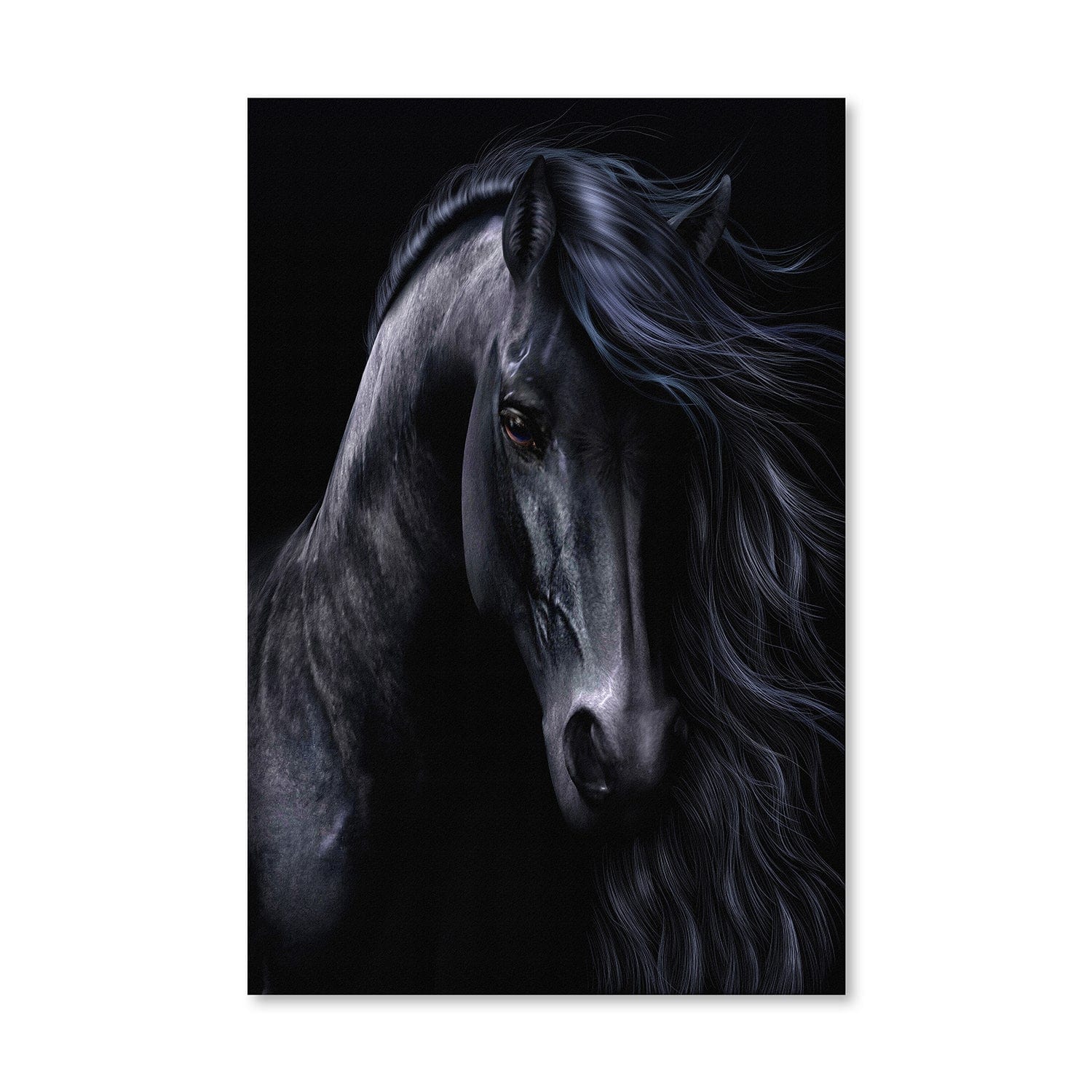 The Black Canvas Art Clock Canvas