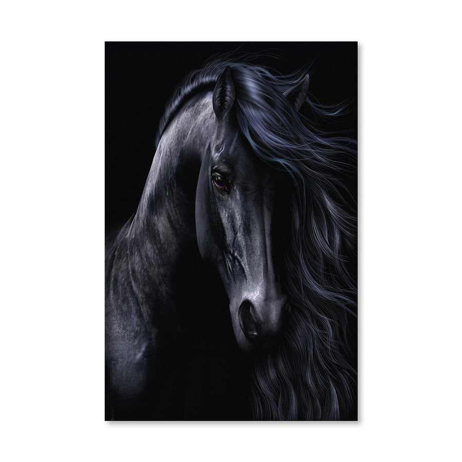 The Black Canvas Art Clock Canvas