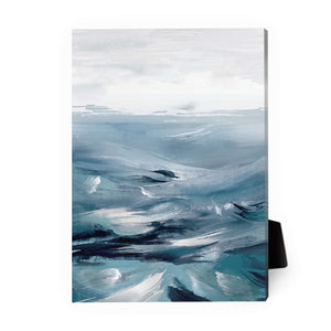 The Brushed Ocean A Desktop Canvas Desktop Canvas 13 x 18cm Clock Canvas