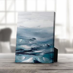 The Brushed Ocean A Desktop Canvas Desktop Canvas 20 x 25cm Clock Canvas