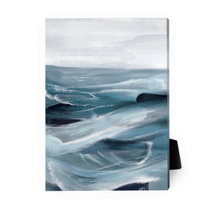 The Brushed Ocean C Desktop Canvas Desktop Canvas 18 x 13cm Clock Canvas