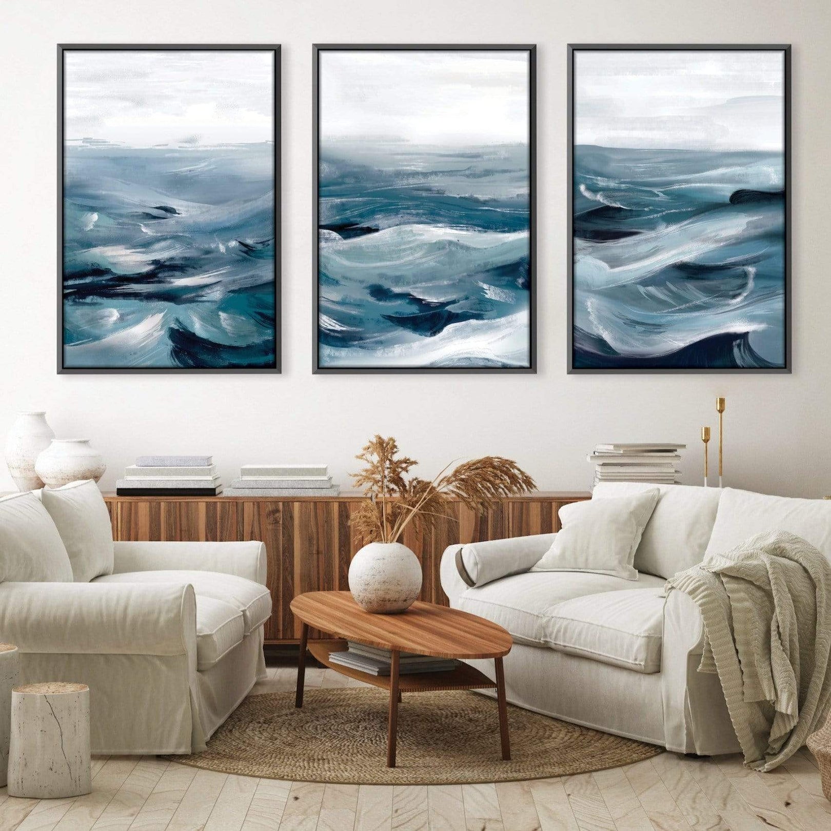 The Brushed Ocean Canvas – ClockCanvas