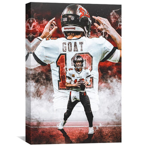 The GOAT in Tampa Canvas Art Clock Canvas