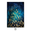 The Golden Array Canvas Art B / 40 x 60cm / Unframed Canvas Print Clock Canvas