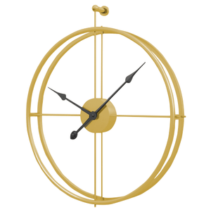 The Golden Circle Clock Gold Frame - Black Hands / 55cm Clock Canvas