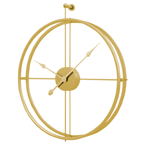 The Golden Circle Clock Gold Frame - Gold Hands / 55cm Clock Canvas