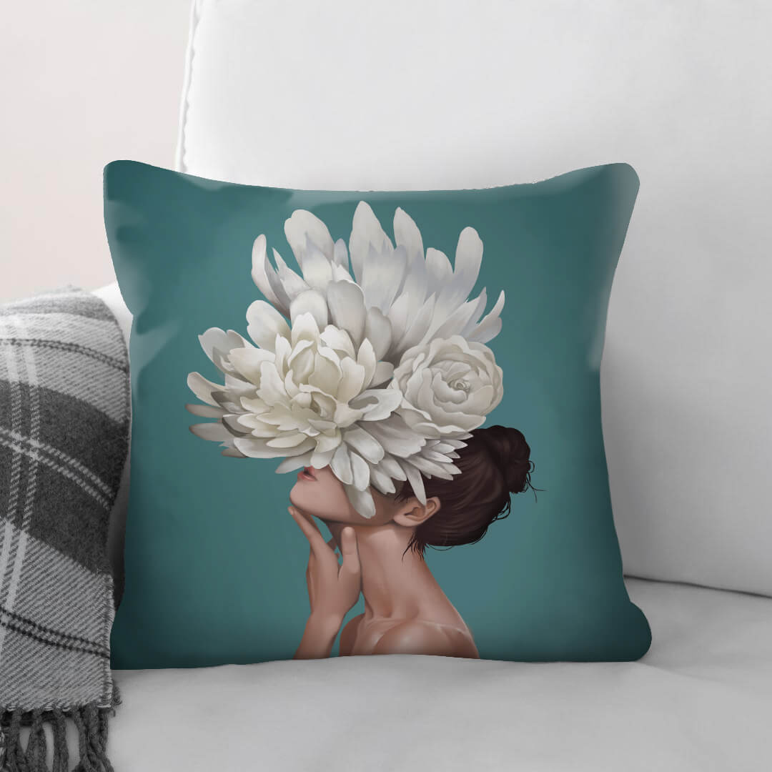 The Hidden Woman A Cushion Cushion Cushion Square Clock Canvas