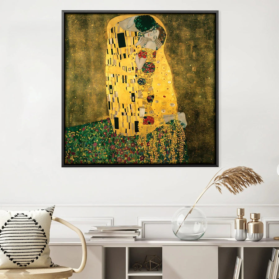 The Kiss Canvas Art Clock Canvas