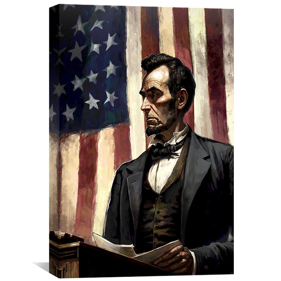 The Lincoln Address Canvas Art Clock Canvas