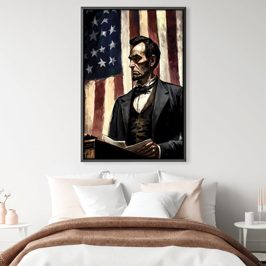 The Lincoln Address Canvas Art Clock Canvas