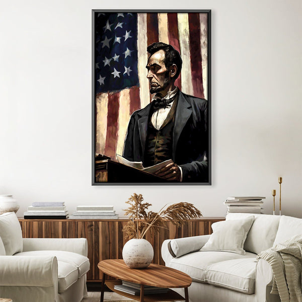 The Lincoln Address Canvas Art Clock Canvas
