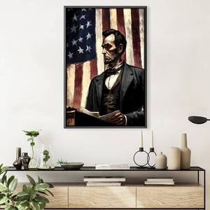 The Lincoln Address Canvas Art Clock Canvas
