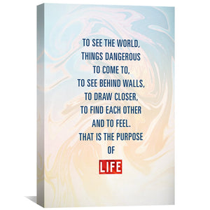 The Purpose of Life Canvas Art Clock Canvas