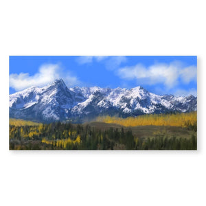 The Rockies Canvas Art Clock Canvas