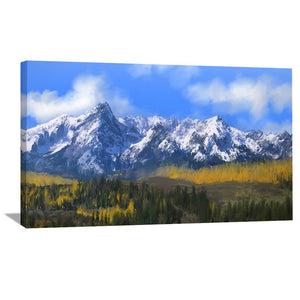 The Rockies Canvas Art Clock Canvas