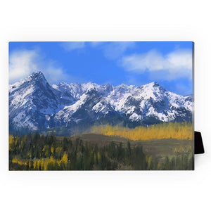 The Rockies Desktop Canvas Desktop Canvas 18 x 13cm Clock Canvas