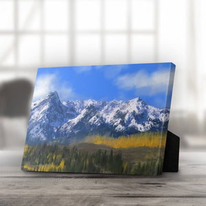 The Rockies Desktop Canvas Desktop Canvas 25 x 20cm Clock Canvas