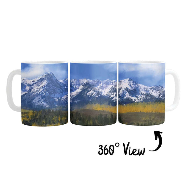 The Rockies Mug Mug White Clock Canvas