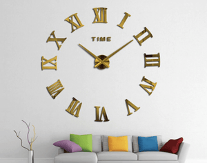 The Roman Clock Gold Clock Canvas