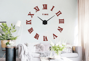 The Roman Clock Red Clock Canvas