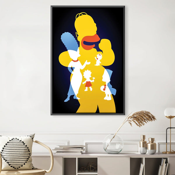 The Simpsons Canvas Art Clock Canvas