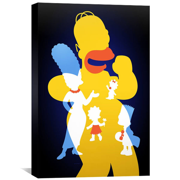 The Simpsons Canvas Art 30 x 45cm / Unframed Canvas Print Clock Canvas