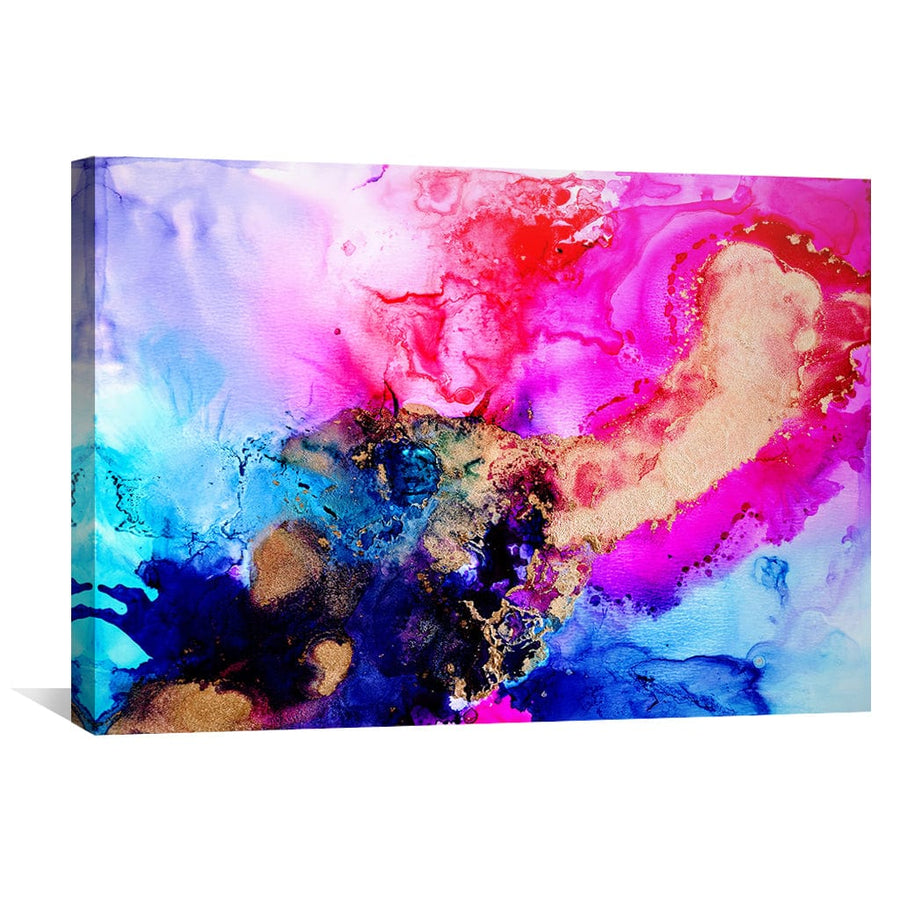 The Universe, Etched in Gold Canvas Art Clock Canvas