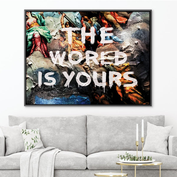The World is Yours Canvas Art Clock Canvas