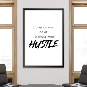Those Who Hustle Clock Canvas