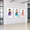 Three Gowns Canvas Art Clock Canvas