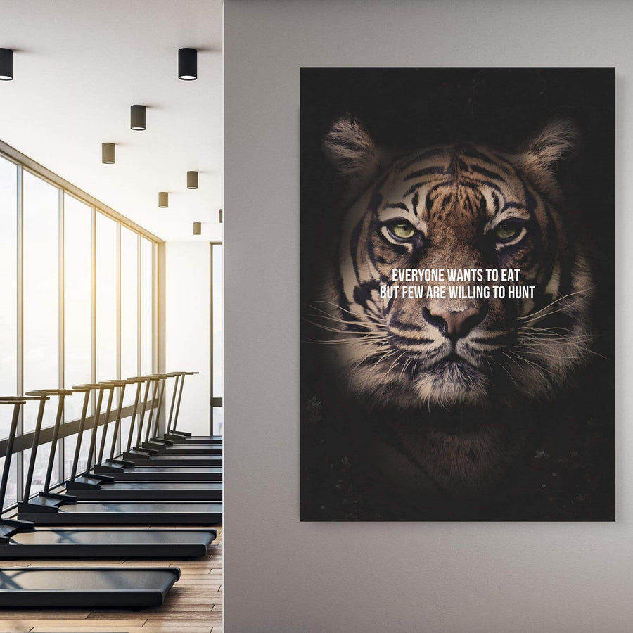 Tiger Hunt Canvas Art Clock Canvas