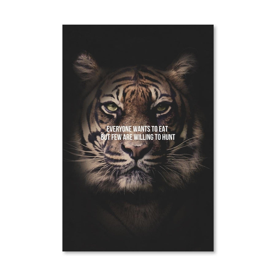 Tiger Hunt Canvas Art Clock Canvas