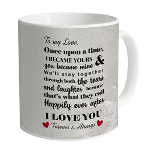 To My Forever Love Mug Mug White Clock Canvas