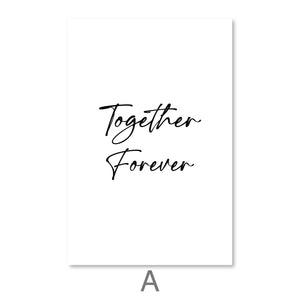 Together Forever Canvas Art A / 30 x 45cm / Unframed Canvas Print Clock Canvas