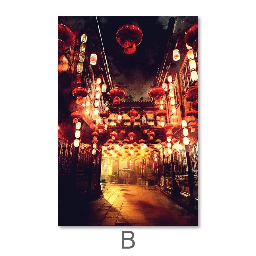 Tokyo Streets Canvas Art B / 40 x 50cm / No Board - Canvas Print Only Clock Canvas