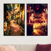 Tokyo Streets Canvas Art Set of 2 / 40 x 50cm / No Board - Canvas Print Only Clock Canvas