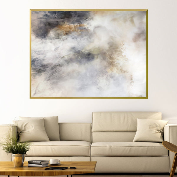 Tone and Abstract Canvas Art Clock Canvas